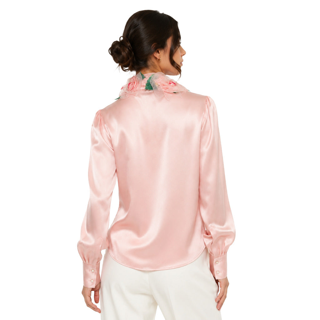 Dolce & Gabbana Silk Shirt Floreale Pink — view 2