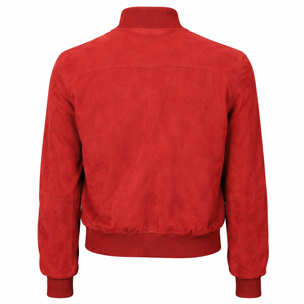 Emilio Romanelli Suede Jacket Red — view 3
