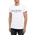 Balmain Cotton T-Shirt  Paris White