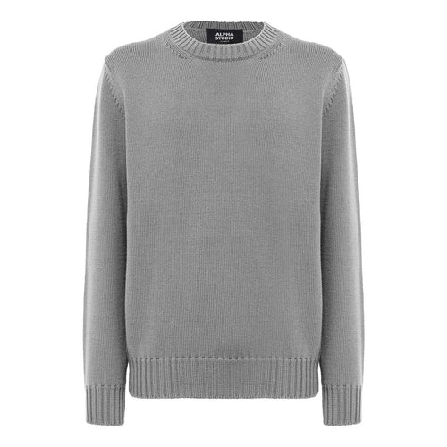 Alpha Studio Crewneck Longsleeve Cashmere Gray