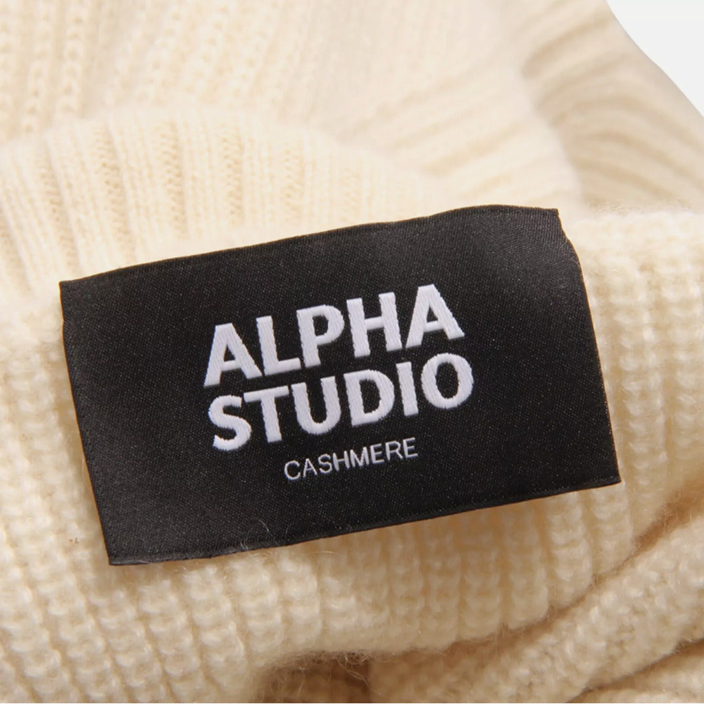 Alpha Studio Cashmere Sweater Dolcevita Bianca — view 4