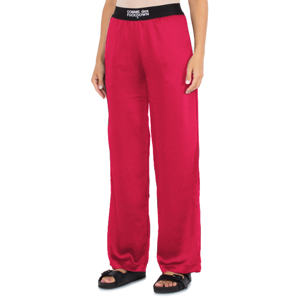 Comme Des Fuckdown Satin Trousers Raso Fuxia — view 4
