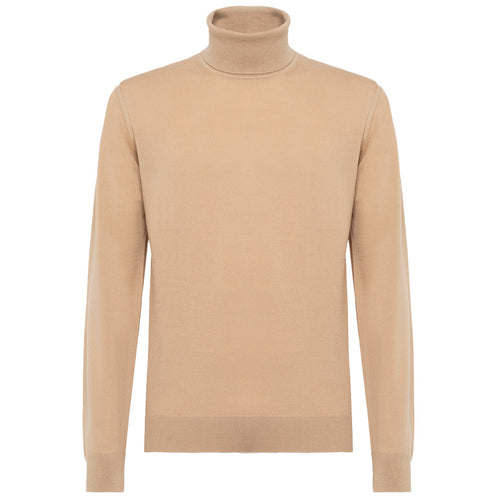 Alpha Studio Cashmere Sweater Dolcevita Beige