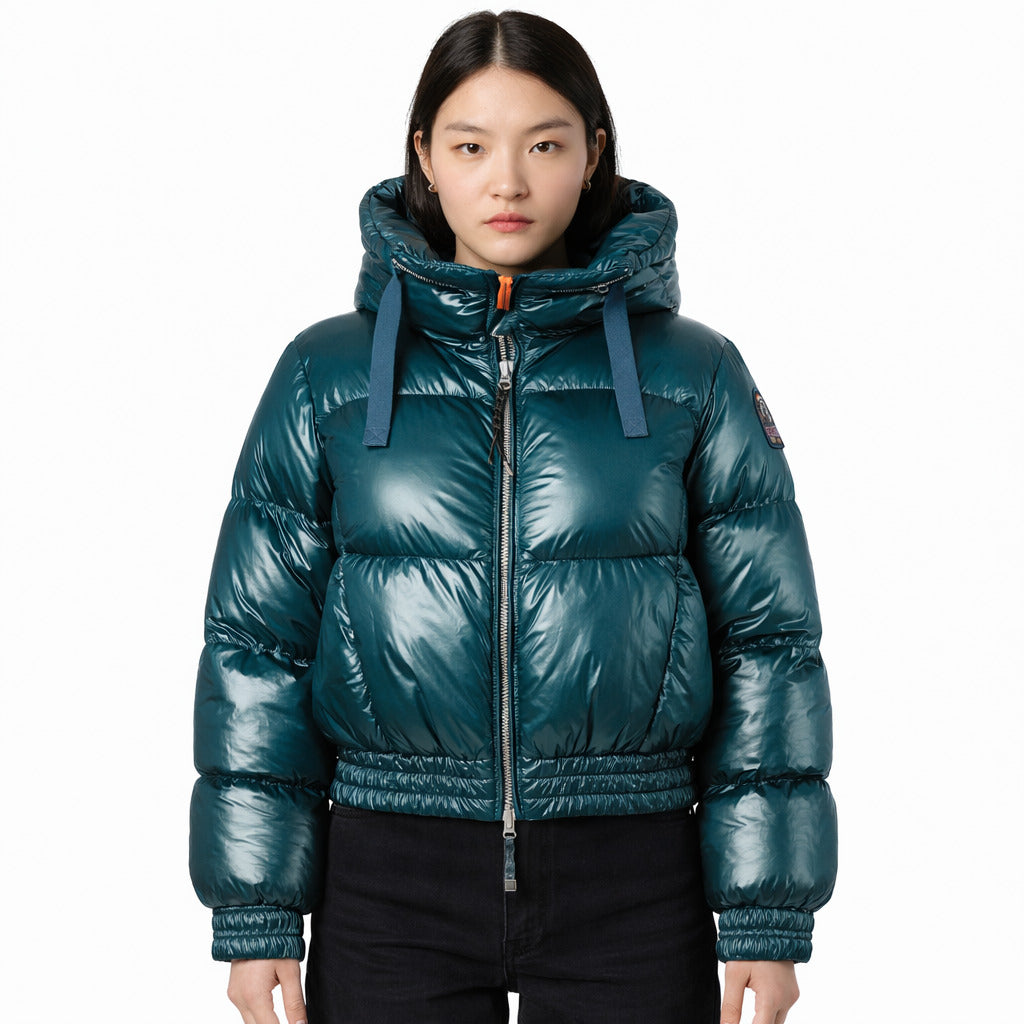 Parajumpers Down Jacket Corto Green Petrolio — view 2