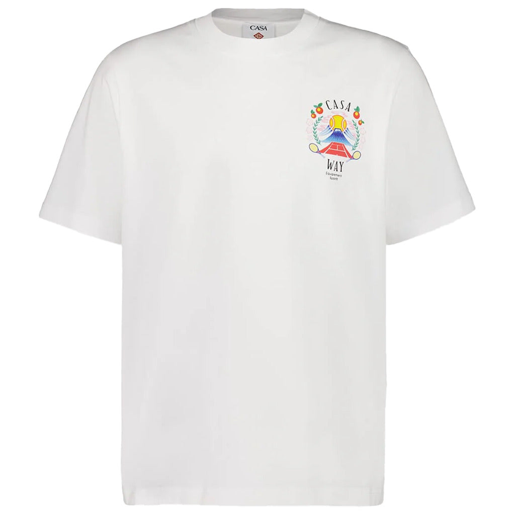 Casablanca Cotton T-Shirt Casa Way Mountain White