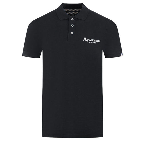 Aquascutum Cotton Polo Shirt, Contrasting Logo On Front
