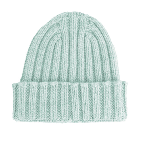 100 % Kaschmir englische Strickmütze blau
