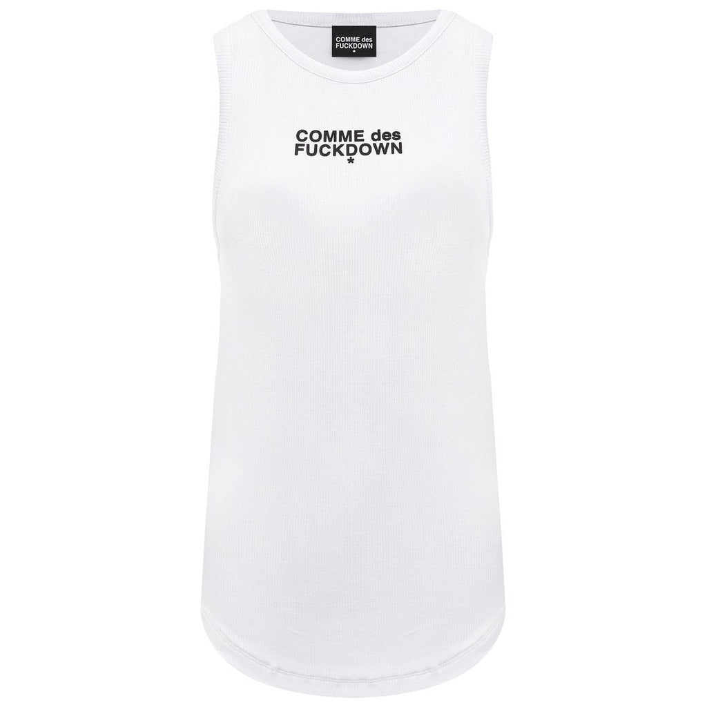 Comme Des Fuckdown Cotton Top White