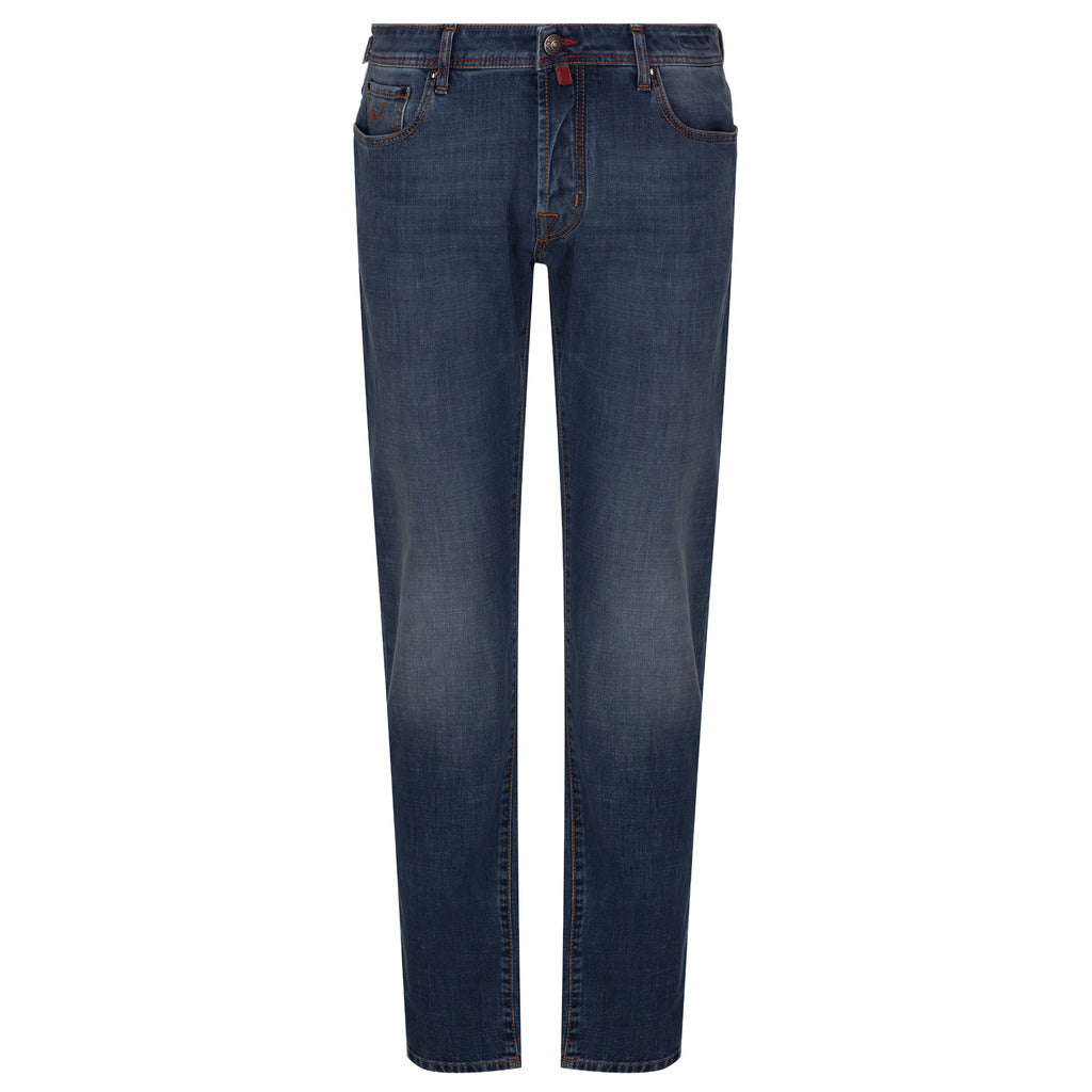 Jacob Cohen Leather Jeans Denim Blue — view 2