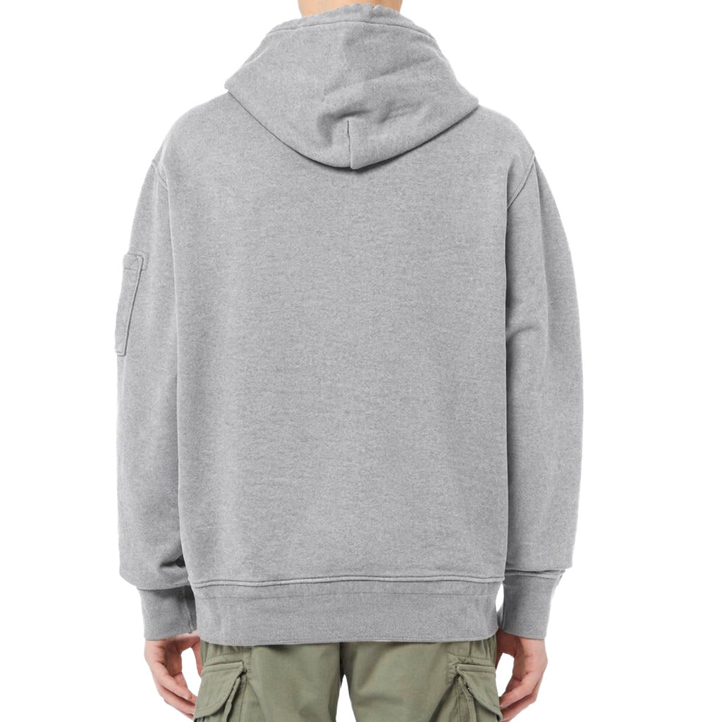 C.P. Company Cotton Sweatshirt Diagonal Goggles Grey — view 2