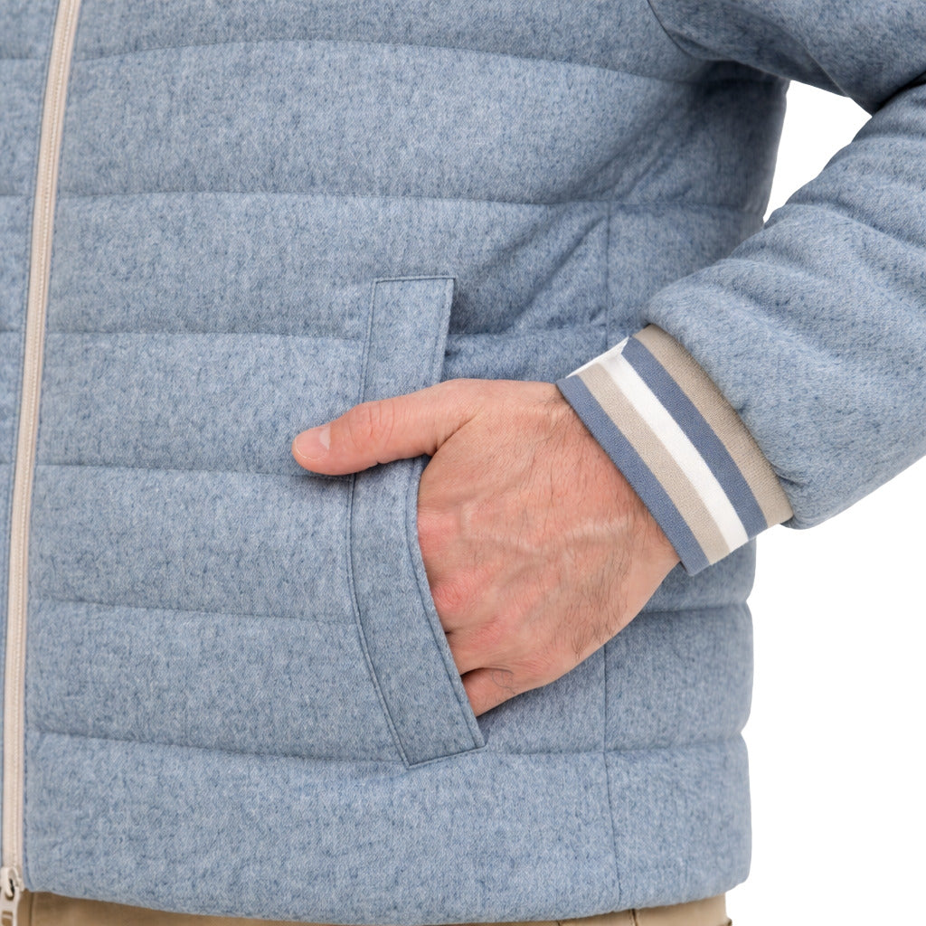 Herno light blue quilted jacket, light blue