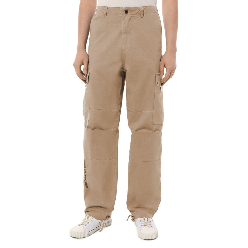 Comme Des Fuckdown Cotton Trousers Cargo Beige — view 4
