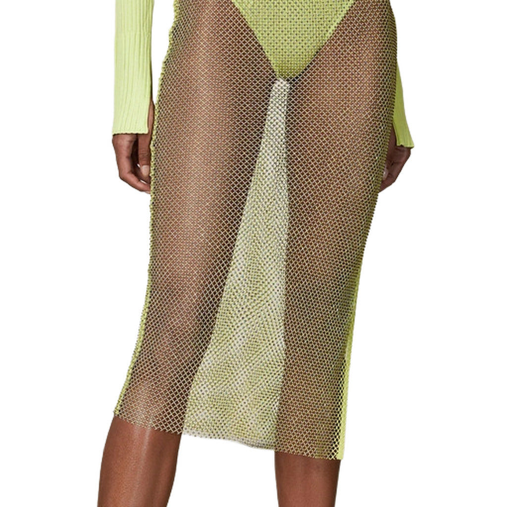 Patrizia Pepe Skirt Rete Sunny Lime — view 4