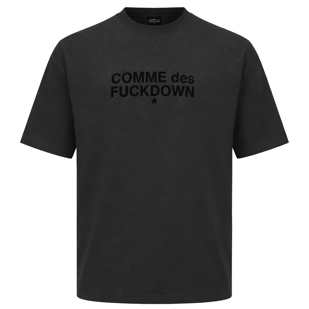 Comme Des Fuckdown Cotton T-Shit Crewneck Print