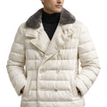 Herno cream-colored double-breasted jacket, white
