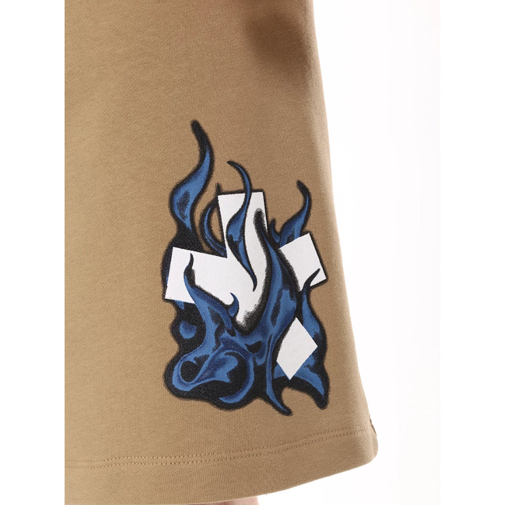 Comme Des Fuckdown Cotton Shorts Sweatshirt Print — view 4
