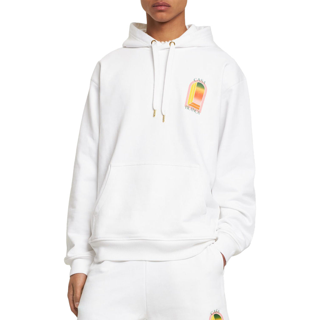 Casablanca gradient arch logo hoodie, white