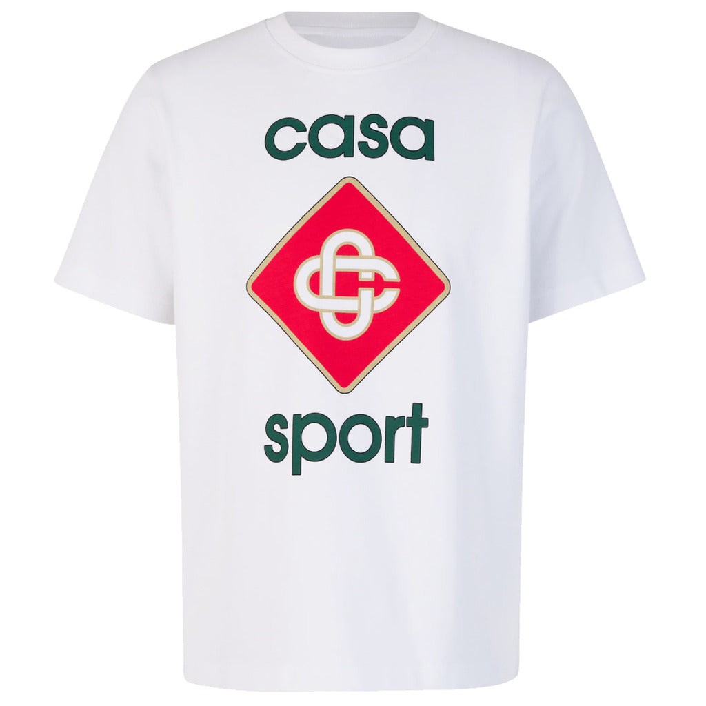Casablanca t-shirt tennis club with red logo, white