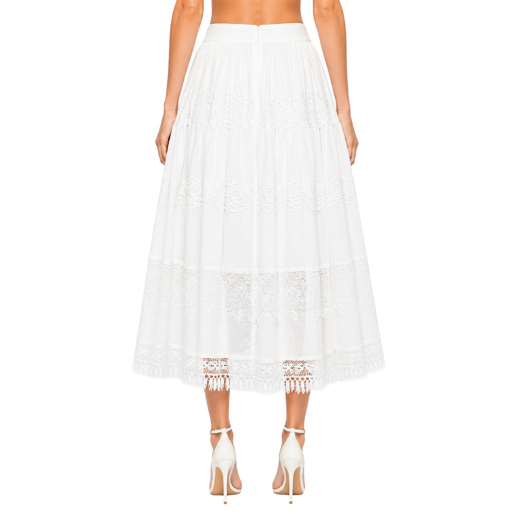 Dolce & Gabbana Cotton Skirt Uncinetto White — view 2