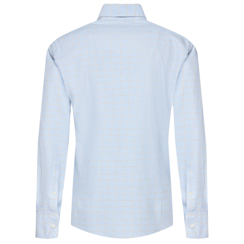 La Martina Cotton Man Shirt Dobby Poplin Blue — view 2
