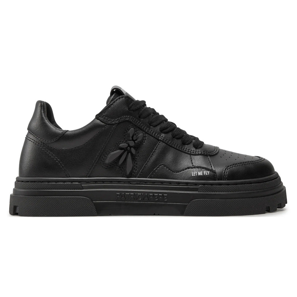 Patrizia Pepe Calfskin Sneakers Pelle Nera Black
