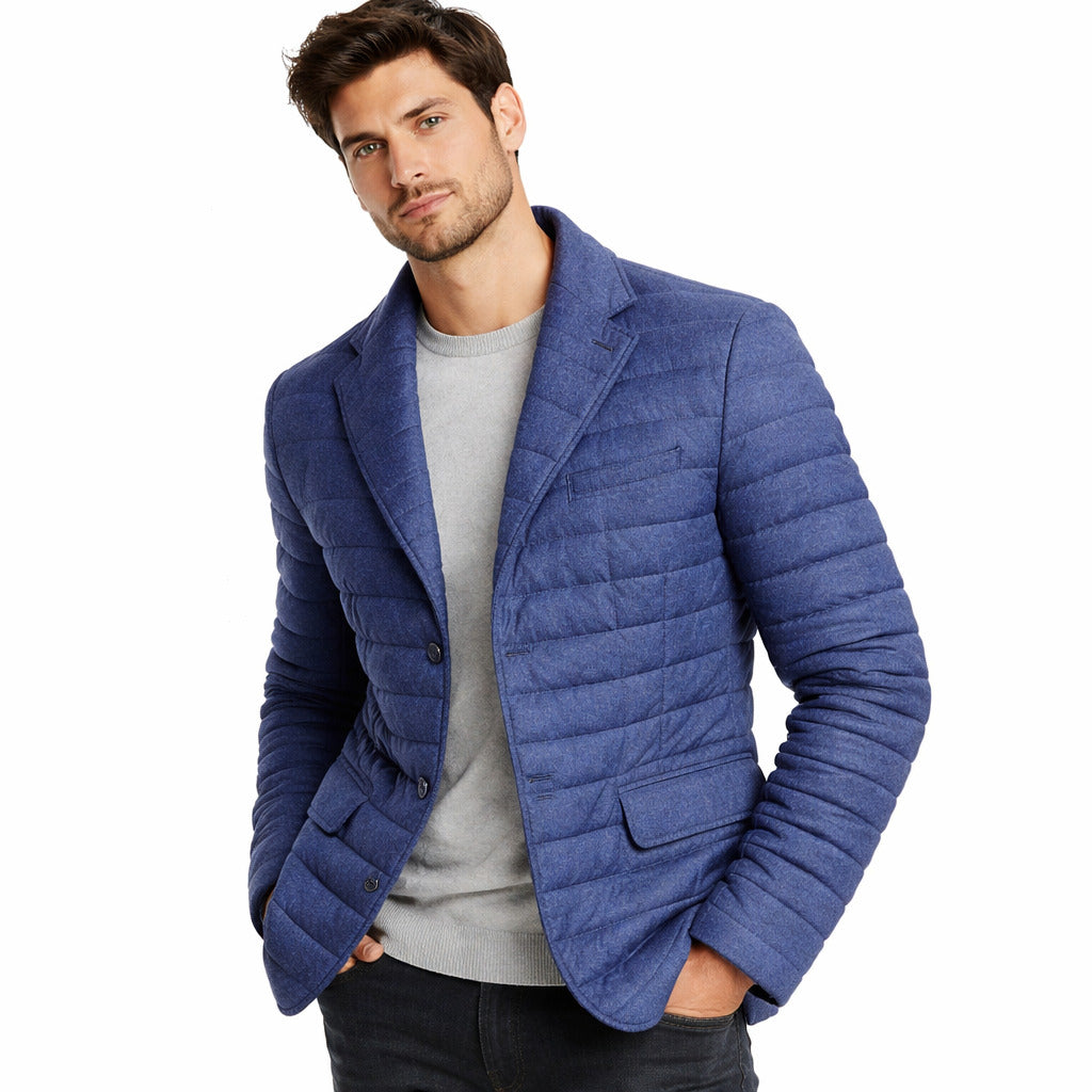 Herno blue quilted jacket, men
