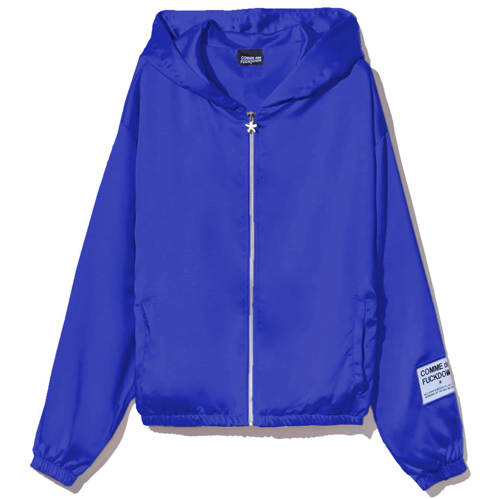 Comme Des Fuckdown Satin Jacket Raso Blue