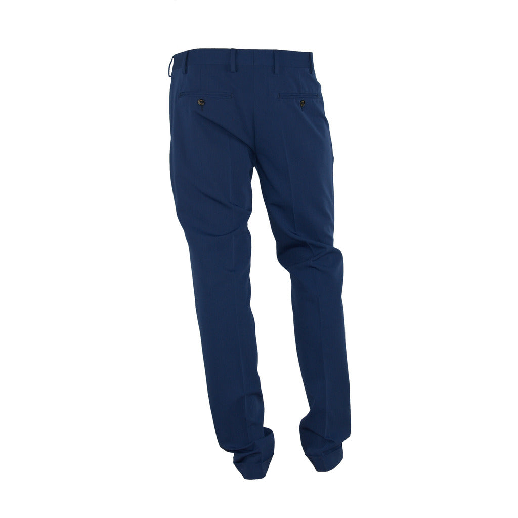 100% Milano Polyester Viscose Trousers Blue — view 2