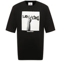 Diego Venturino Cotton T-Shirt Nera Stampa