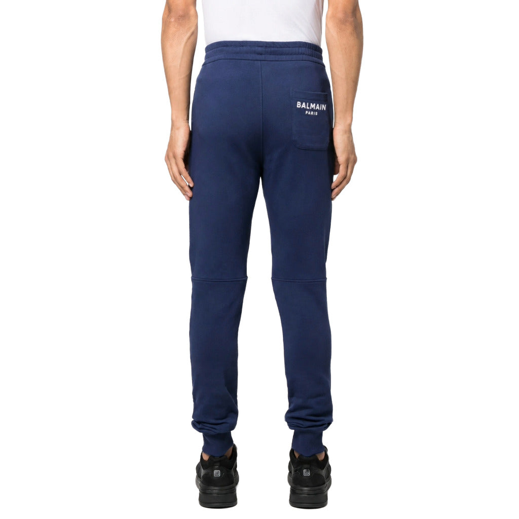Balmain Cotton Trousers Jogging Blue — view 2