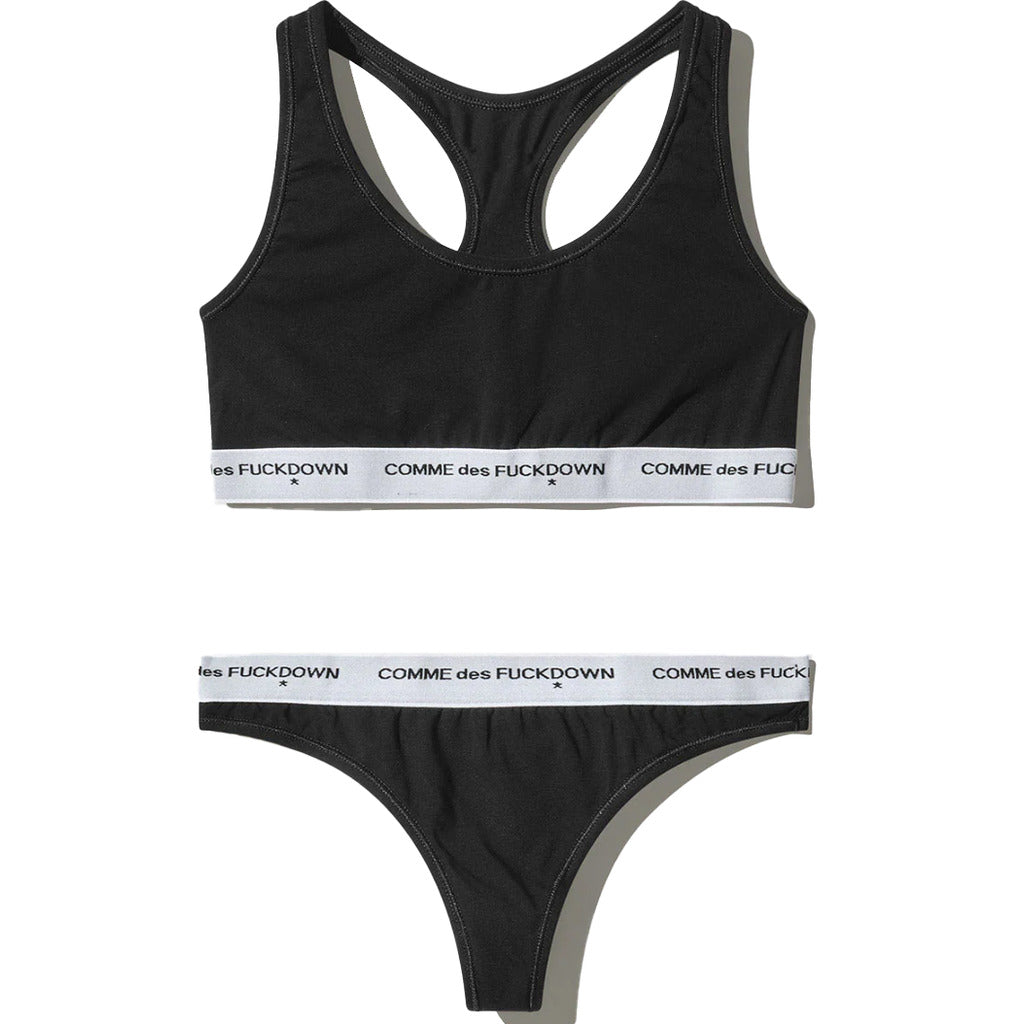 Comme Des Fuckdown Cotton Top+Slip Elastico Parlato White