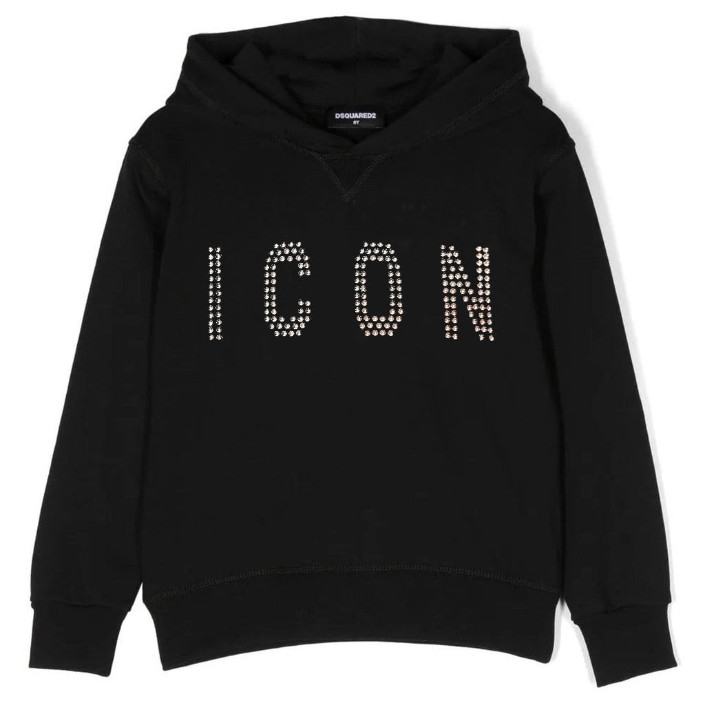 Dsquared2 Cotton Sweatshirt Icon Strass