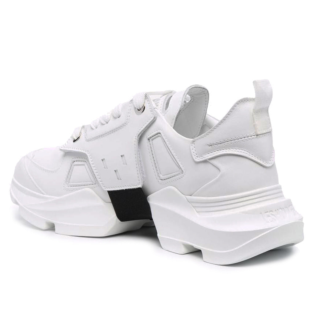 Les Hommes Calfskin Low-Top Trainers Black — view 2