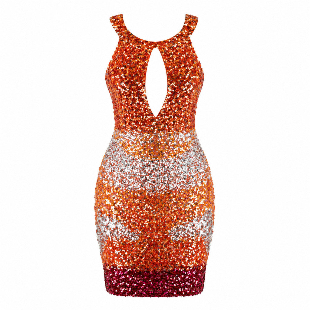 Patrizia Pepe Dress Martin Red Sequins