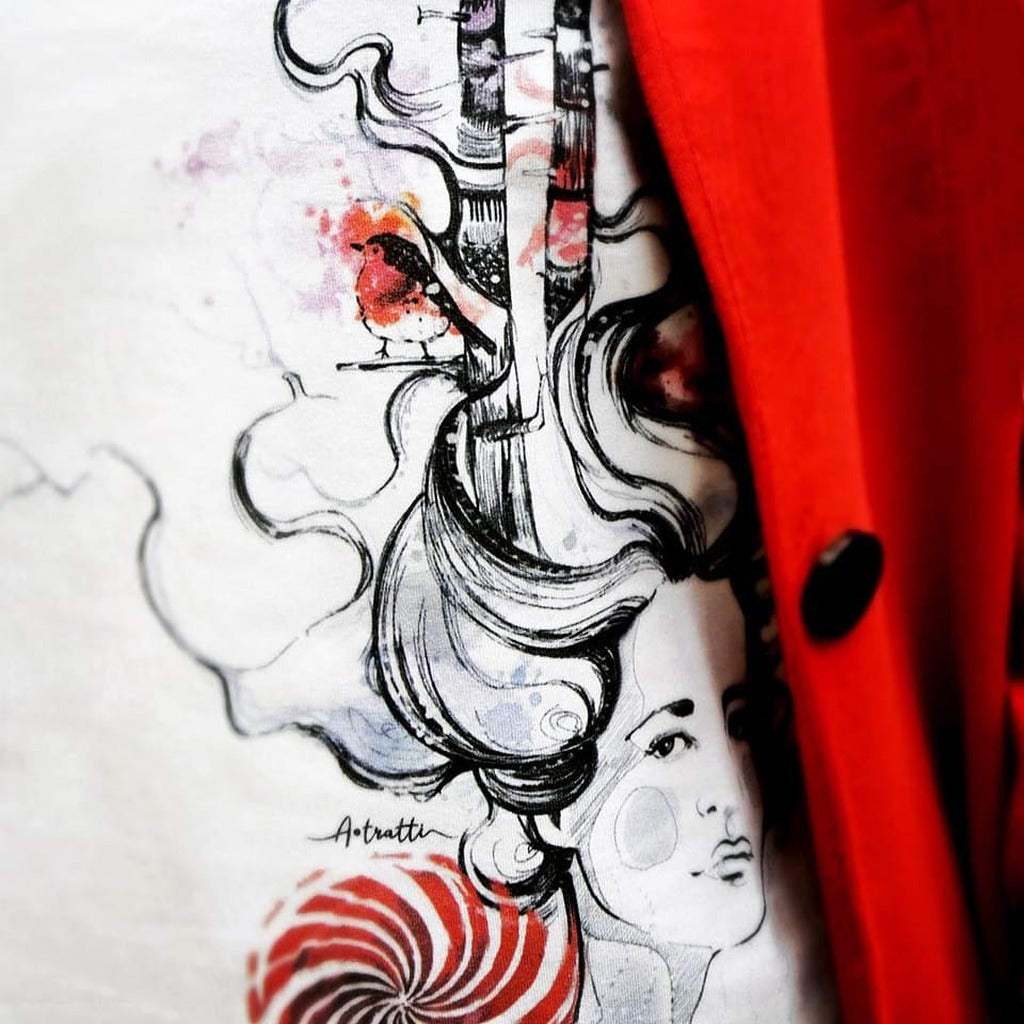 a.tratti - T-shirt & Top - tee-white-spirale