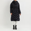 Add Long Navy Blue Down Jacket In Technical