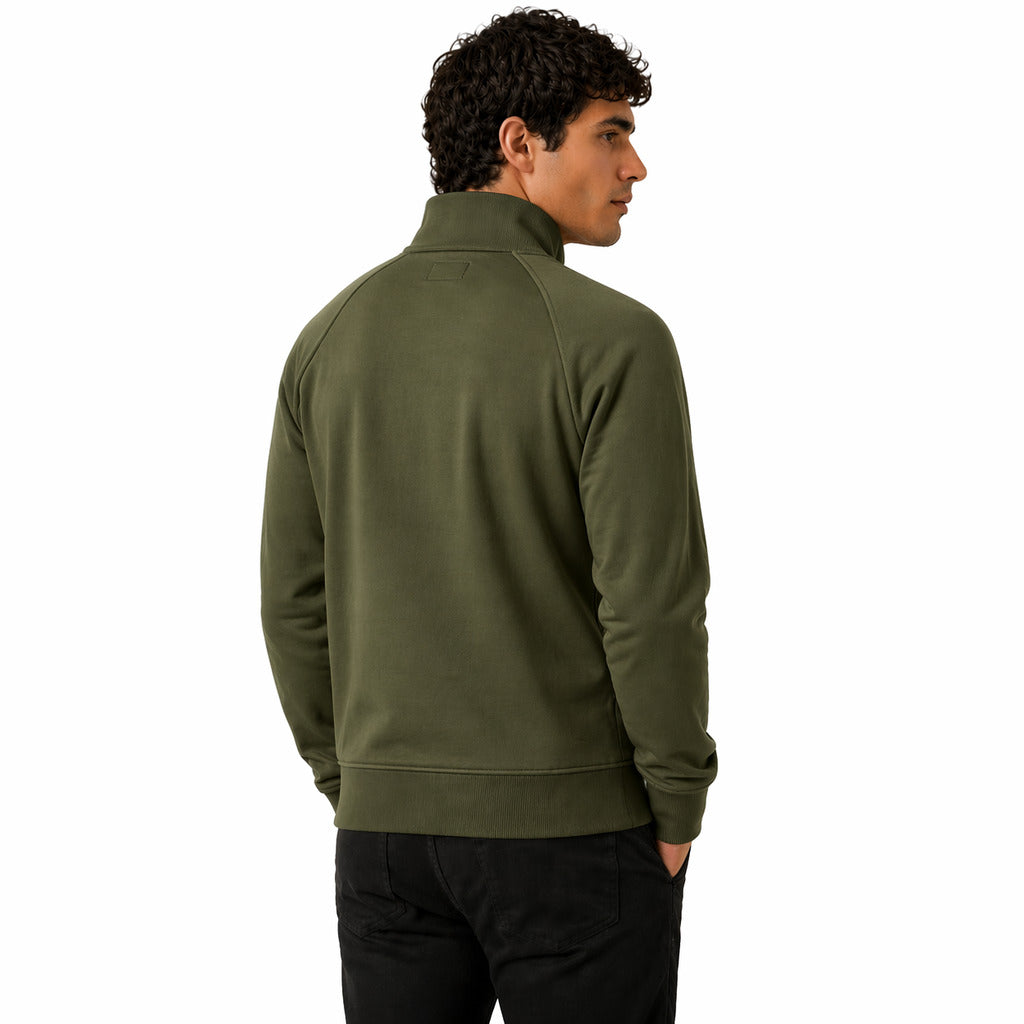 C.P. Company Sweatshirt Polo Collar Green — view 2