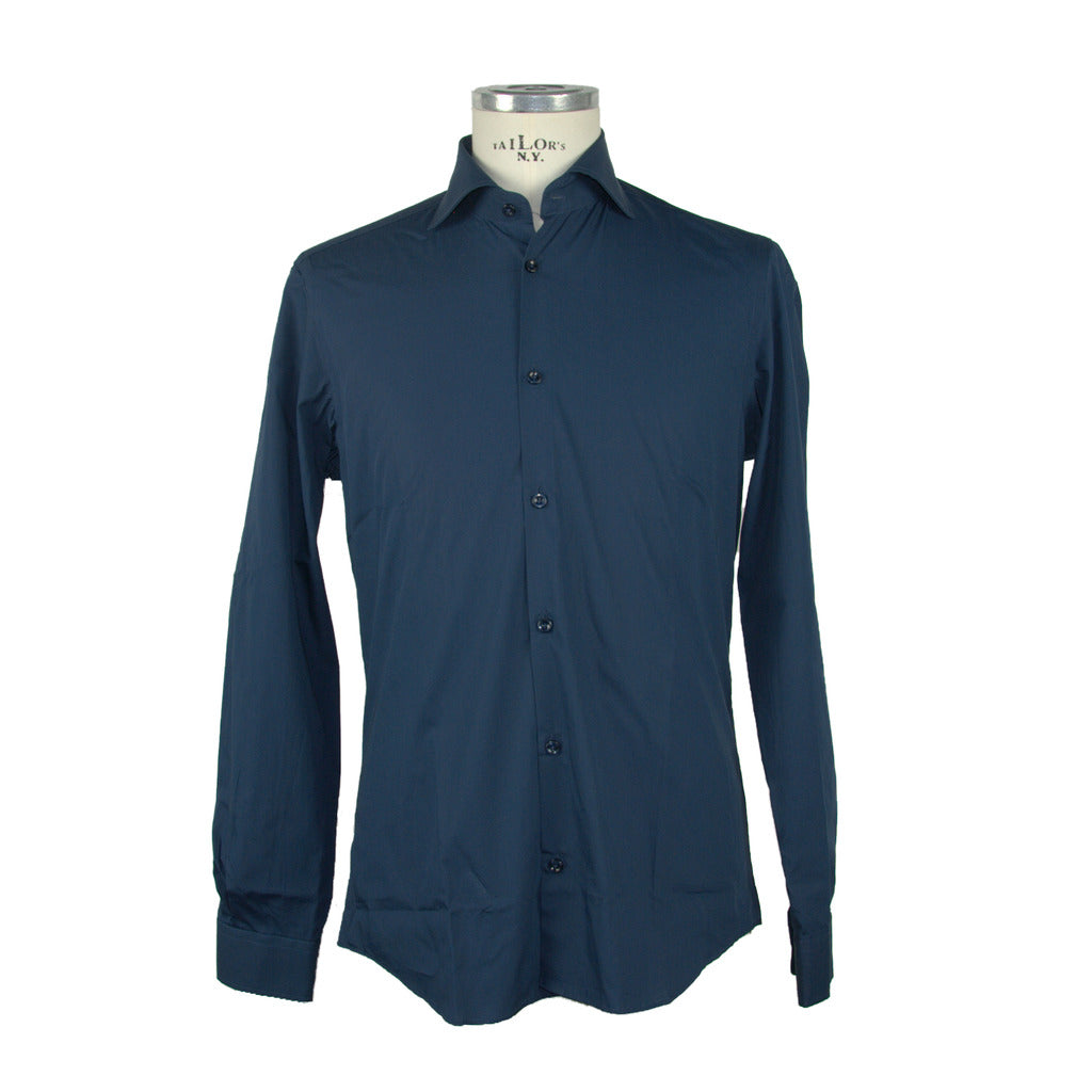 100% Milano Cotton Shirt Blue