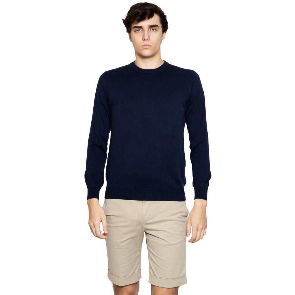 Alpha Studio Cotton Sweater Midnight Blue