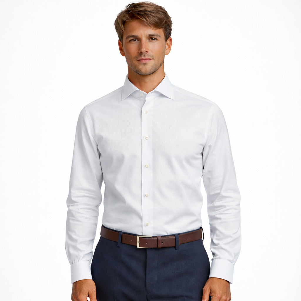 Bagutta Cotton Shirt Brando Neck Italiano