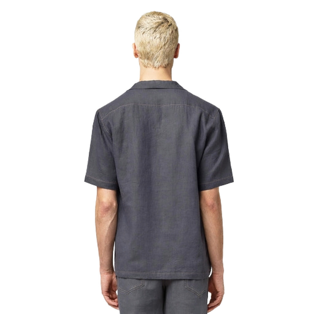 Alpha Studio Shirt Bowling Linen Grey — view 2
