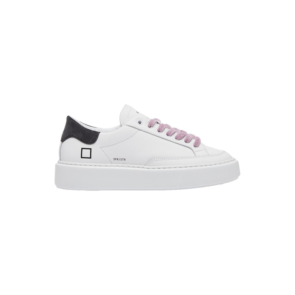 D.A.T.E. Leather Sfera Stripe White Gray
