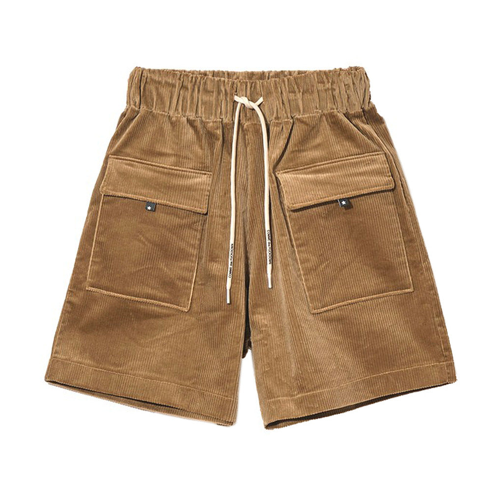 Comme Des Fuckdown Stretch Cotton Velvet Shorts With Two Front