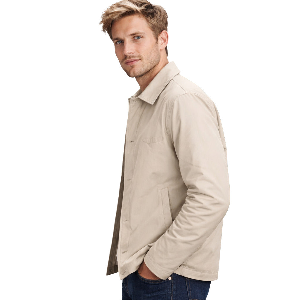 Herno Beige Jacket, Regular Fit, Classic Collar, Press-Stud — view 3
