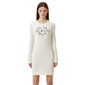 Love Moschino Cotton Blend Dress With Metallic Rubber Logo
