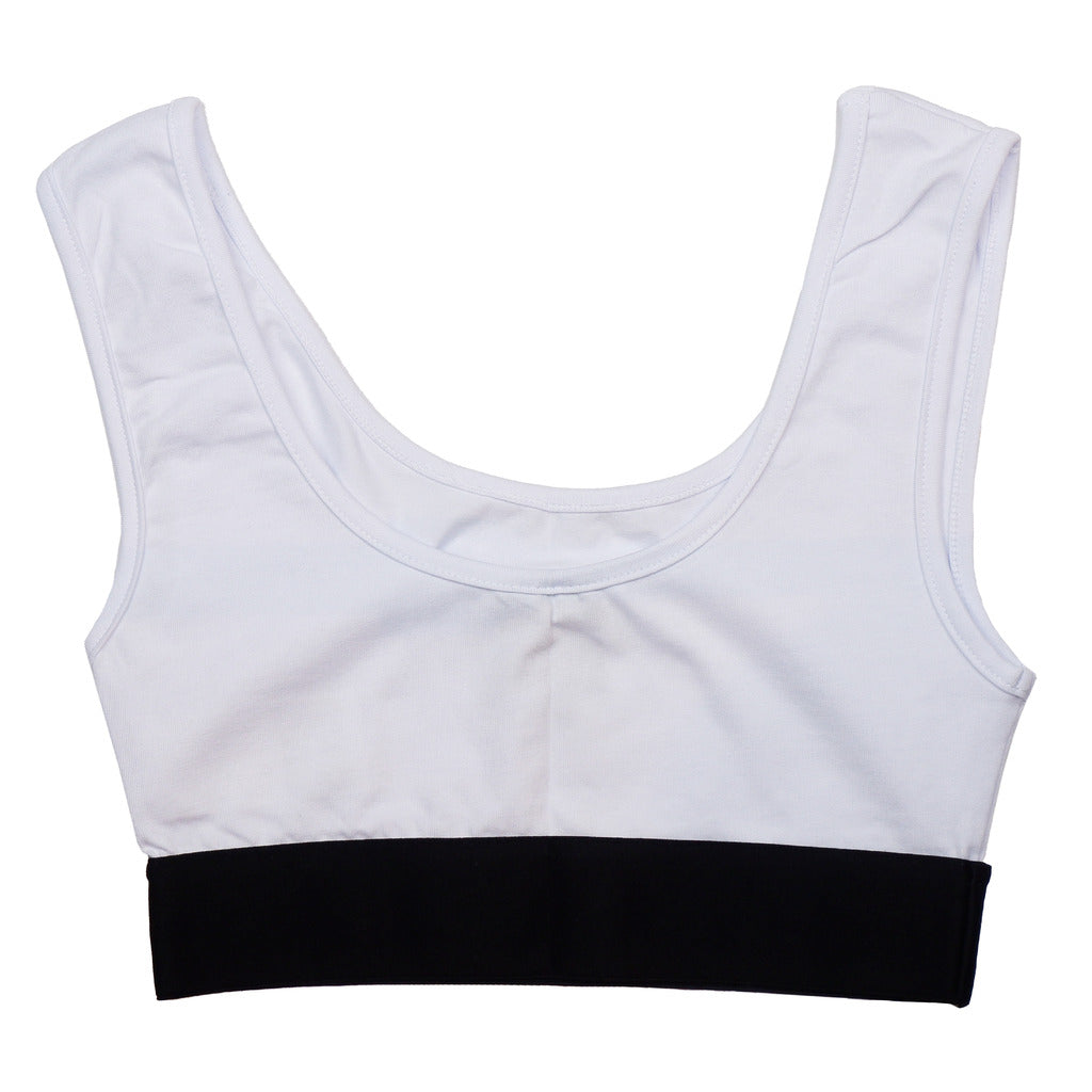 Comme Des Fuckdown Top Bielastico Bianco White — view 3