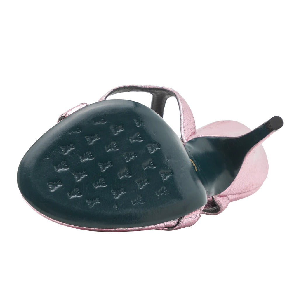 Patrizia Pepe Calfskin Sandali Craquelé Rosa Silver — view 5