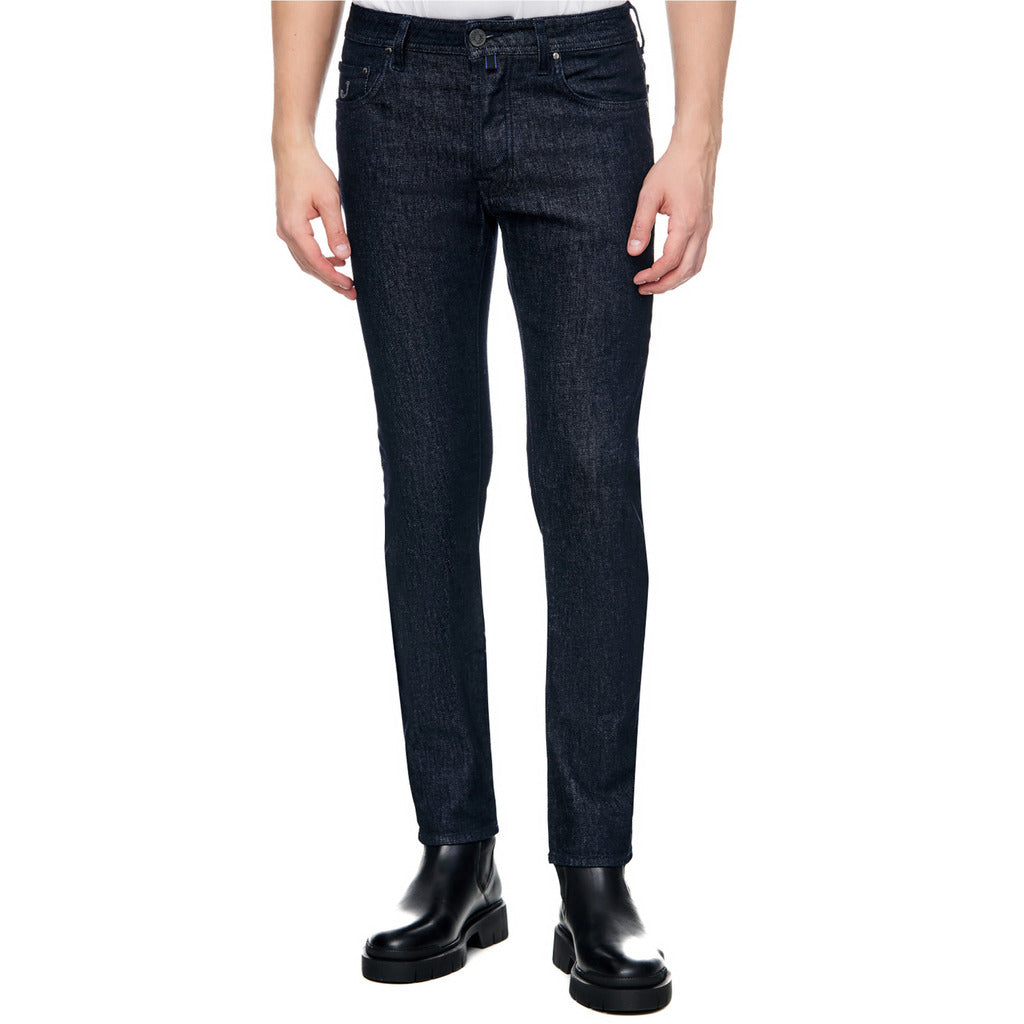 Jacob Cohen Leather Jeans Denim Blue