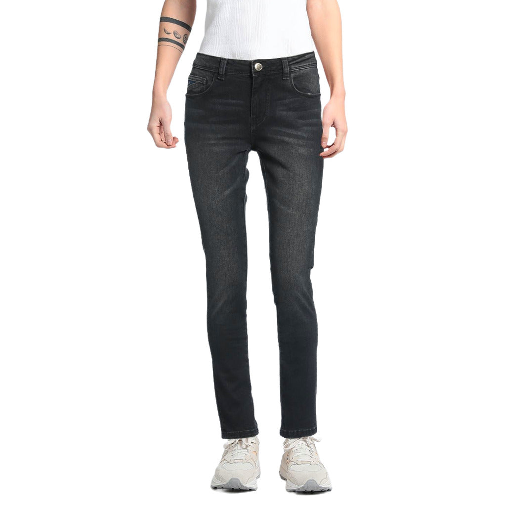 Yes Zee Black Skinny Jeans In Slightly Stretch Cotton — view 3