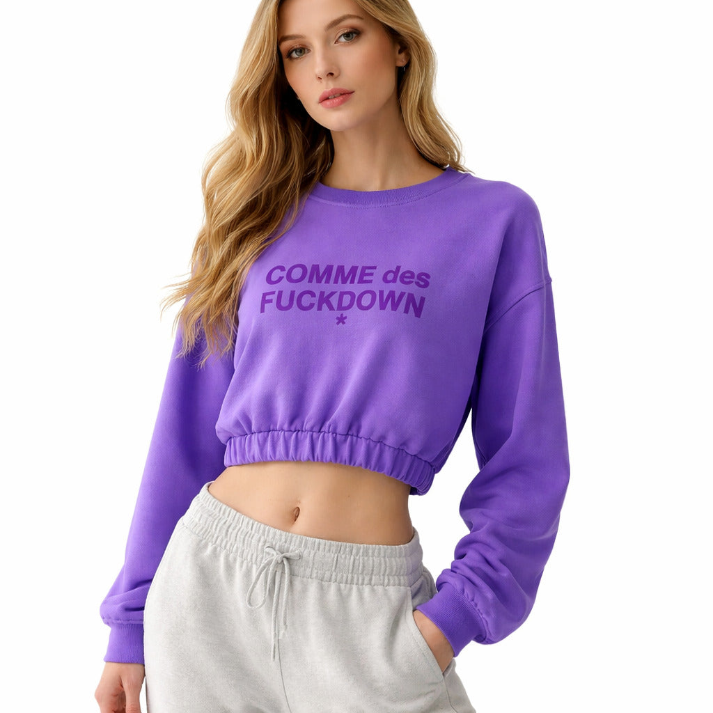 Comme Des Fuckdown Cotton Sweatshirt Short